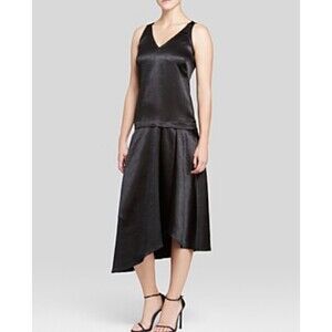 Adrianna Papell Black Midi Dress
